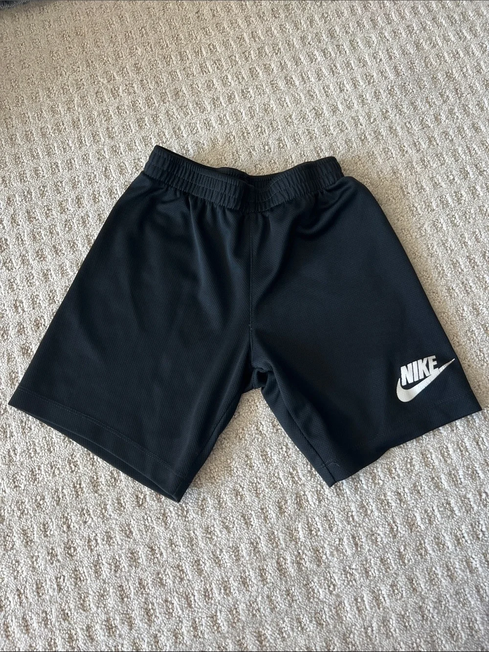 Nike Black Shorts with White Swoosh Logo